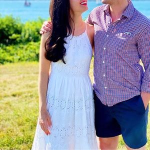 Anthropologie Maeve White Midi Dress